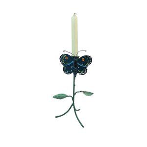 Two’s Company Hand-Painted Butterfly Candle Holder